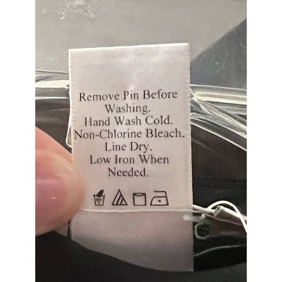 NWT Coldwater Creek LBD Chiffon Black Dress Rhinestone Diamond Brooch 6 Petite - Picture 14 of 14